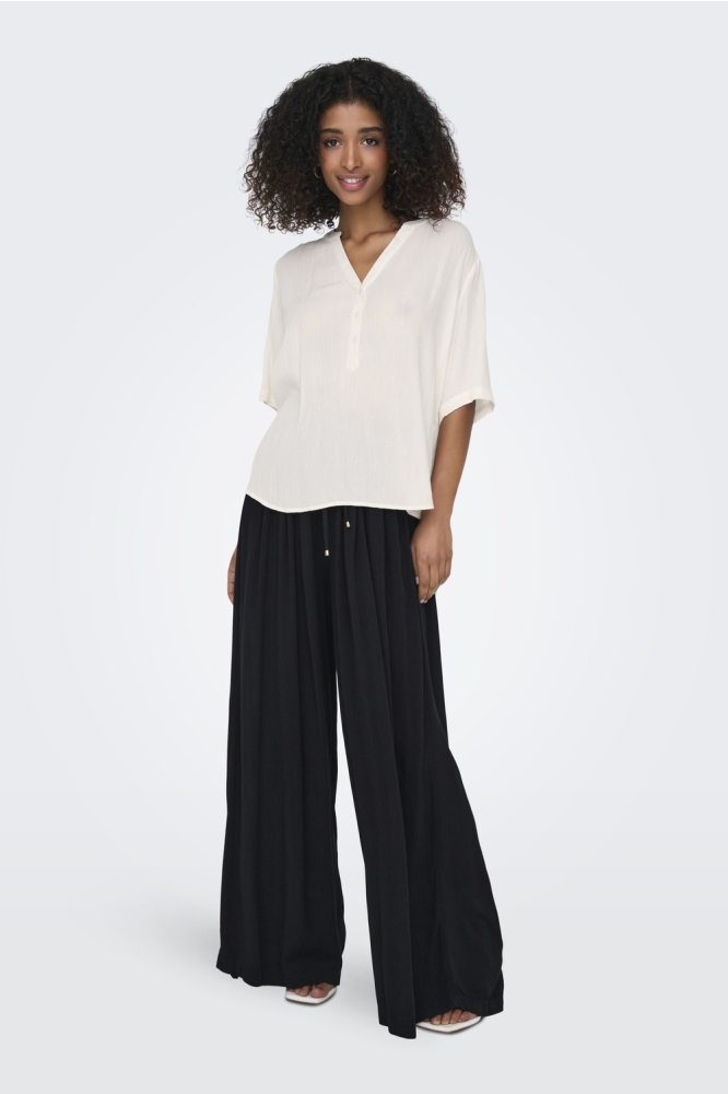 ONLJETTE LIFE 2/4 TOP WVN NOOS 15348612 Cloud Dancer